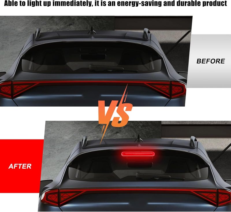 YTFRL Third Brake Light, 24 LED 12V Car High Mount Stop Lights Third Rear Brake Lamp Assembly, Universal Waterproof Tail Lamp High Level Back Braking Light for Cars SUVs Trucks - Image 4